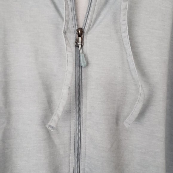 Light Weight Turquoise Blue Zip Hoodie: Size 2X - Picture 4 of 5